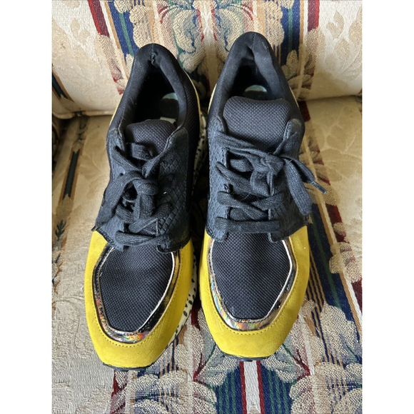 Steve Madden Boomer Snakeskin Black Multi Rare Platform Sneakers Women 8… - Picture 4 of 8